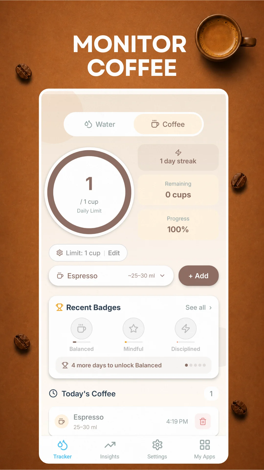 Coffee tracking
