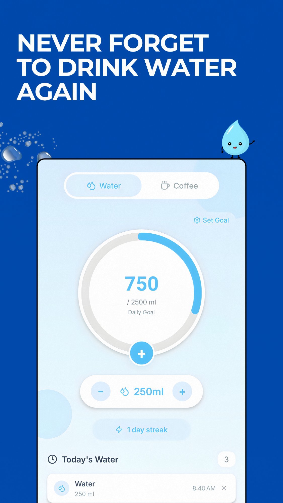 Water Tracker app